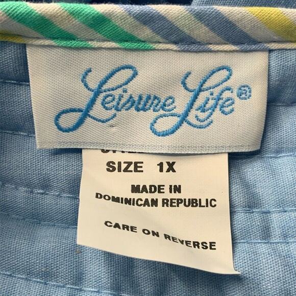Leisure Life Vintage House Dress Womens Size 1X Short Sleeve Button Down Pockets - Picture 7 of 8